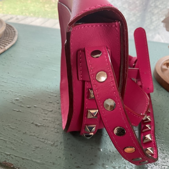 Rebecca Minkoff Magenta Skylar Studded Crossbody “Like New” - Picture 5 of 13